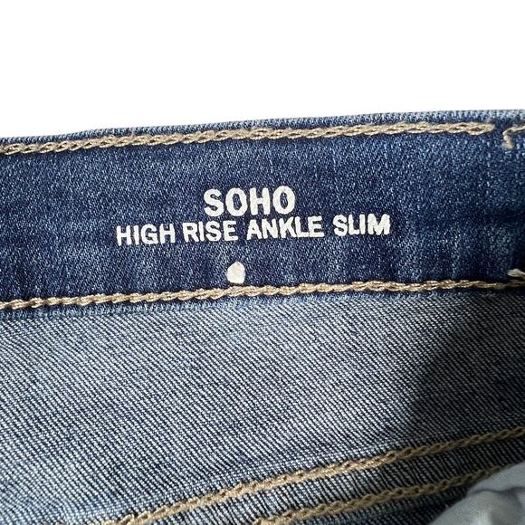 NICOLE MILLER NEW YORK Womens 12 Soho High Rise Ankle Slim Distressed Jeans - Picture 11 of 13